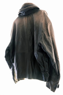 Issey Miyake FW1992 ‘Neck-Pillow’ Leather Jacket with Concealed Hood.