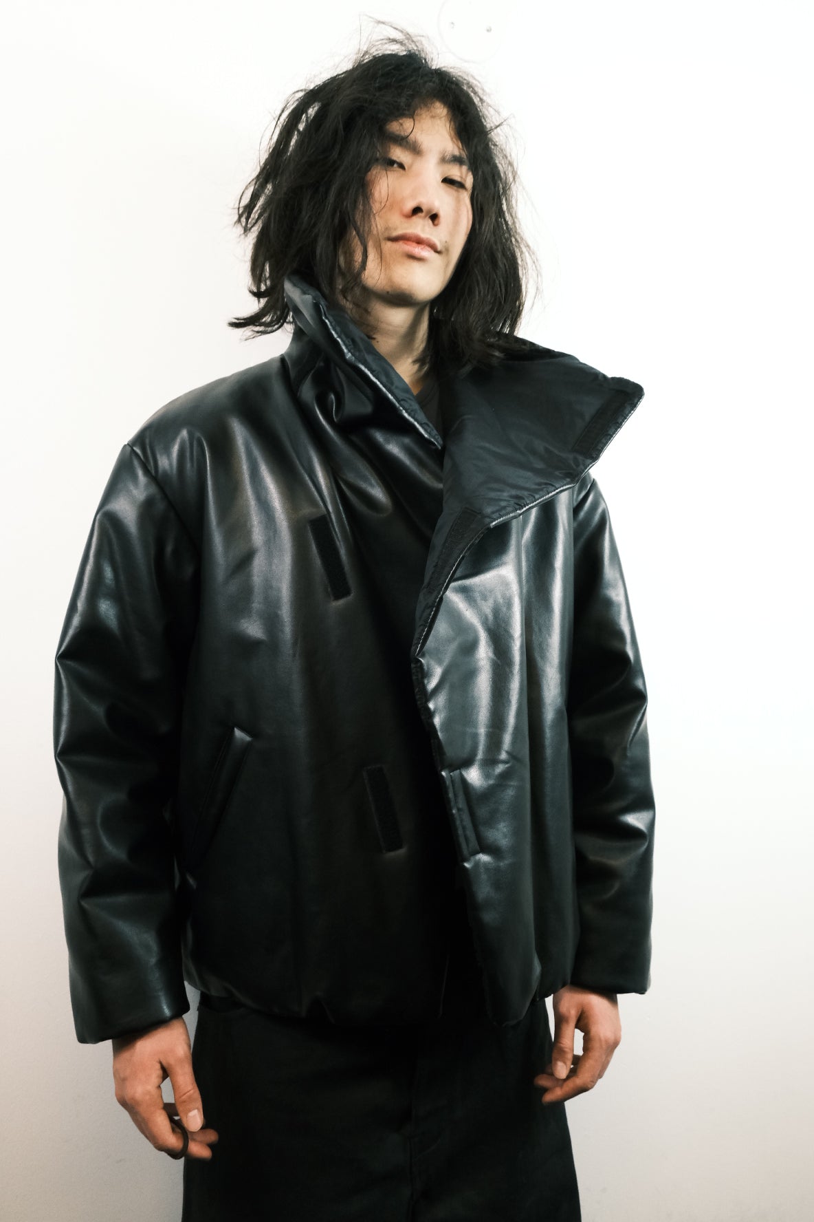 Emporio Armani AW1999 Asymmetric Spandex Wrap Jacket