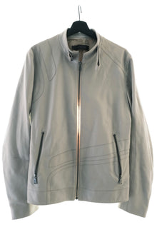 Calvin Klein Collection “Spiral” Patched Leather Biker