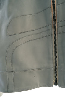 Calvin Klein Collection “Spiral” Patched Leather Biker