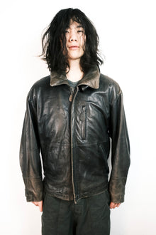 Issey Miyake FW1992 ‘Neck-Pillow’ Leather Jacket with Concealed Hood.